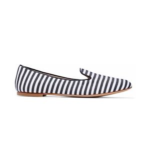 NIB Giuseppe Zanotti Leather-Trimmed Striped Slippers